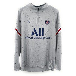 Paris Saint-Germain Jordan Brand Women's Strike Drill Raglan Quarter-Zip LS Sz L